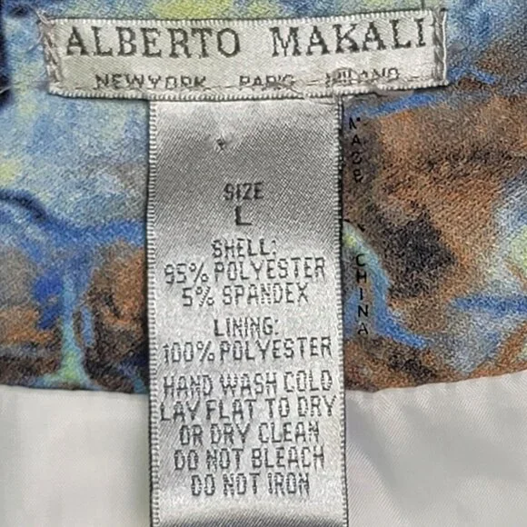 Alberto Makali Abstract Print Multicolor Blazer. Size L - Picture 8 of 9